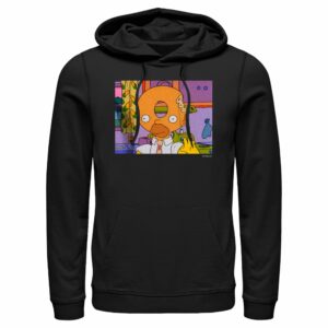 Men’s The Simpsons Homer Donut Head Pull Over Hoodie