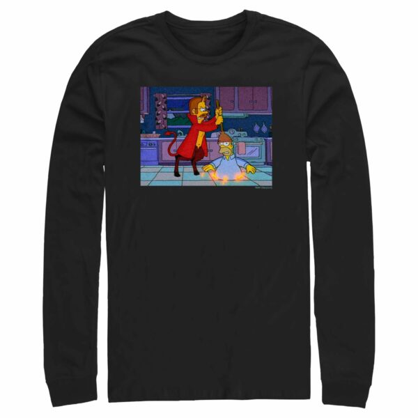 Men’s The Simpsons Homer in Hell Long Sleeve Shirt