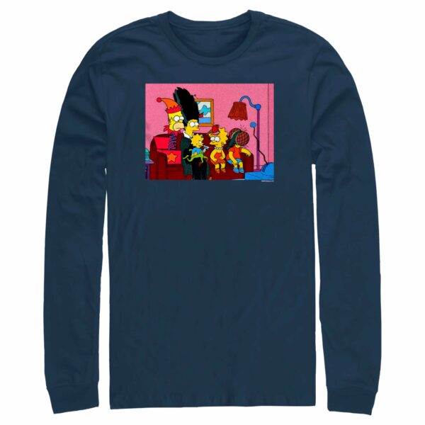 Men’s The Simpsons Horror Family Couch Long Sleeve Shirt