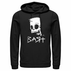 Men’s The Simpsons Skeleton Bart Pull Over Hoodie