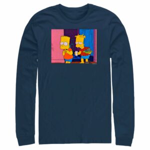 Men’s The Simpsons Treehouse of Horror Double Bart Scene Long Sleeve Shirt