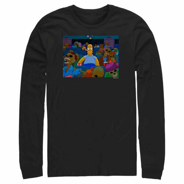 Men’s The Simpsons Treehouse of Horror Homer Skeleton Theater Scene Long Sleeve Shirt