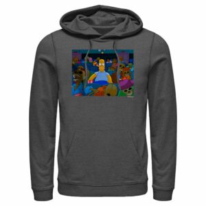 Men’s The Simpsons Treehouse of Horror Homer Skeleton Theater Scene Pull Over Hoodie