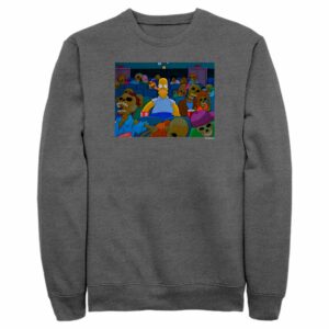 Men’s The Simpsons Treehouse of Horror Homer Skeleton Theater Scene Sweatshirt