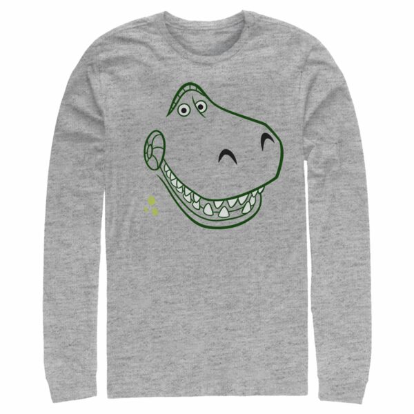 Men’s Toy Story Grinning Rex Face Long Sleeve Shirt