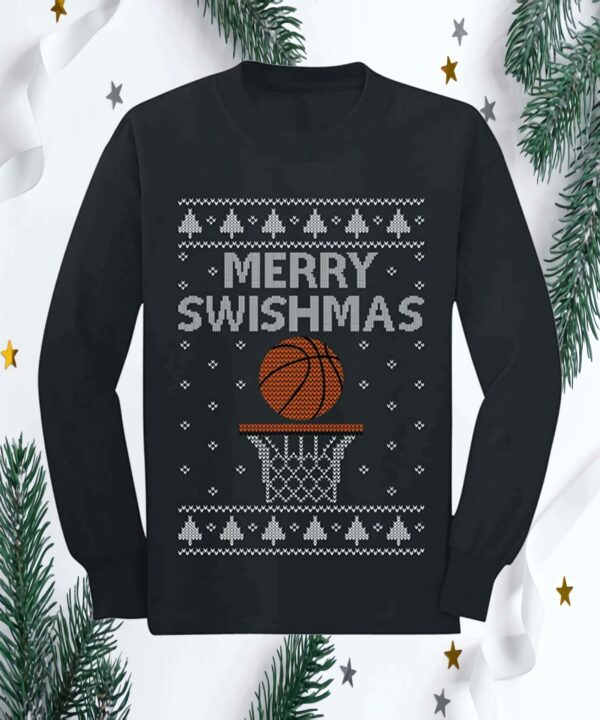 Merry Swishmas Basketball Sweatshirt