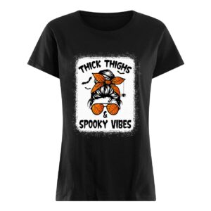 Messy Bun Thick Thighs And Spooky Vibes Sweatshirt 2