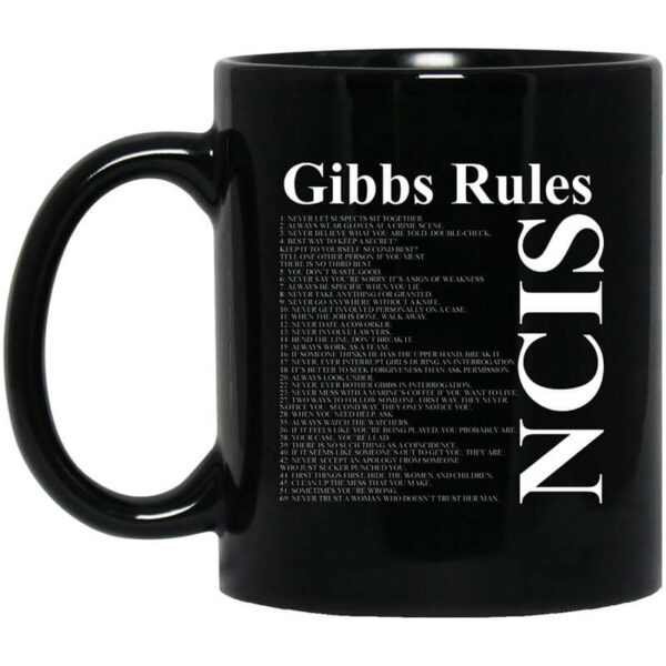 NCIS Gibbs Rules Mug Shirt Sweatshirt Long Sleeve Hoodie Tank Mug