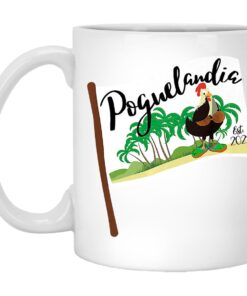 Poguelandia Flag With Chicken In Coconut Bra Mug Shirt Sweatshirt Long Sleeve Hoodie Tank Mug 1