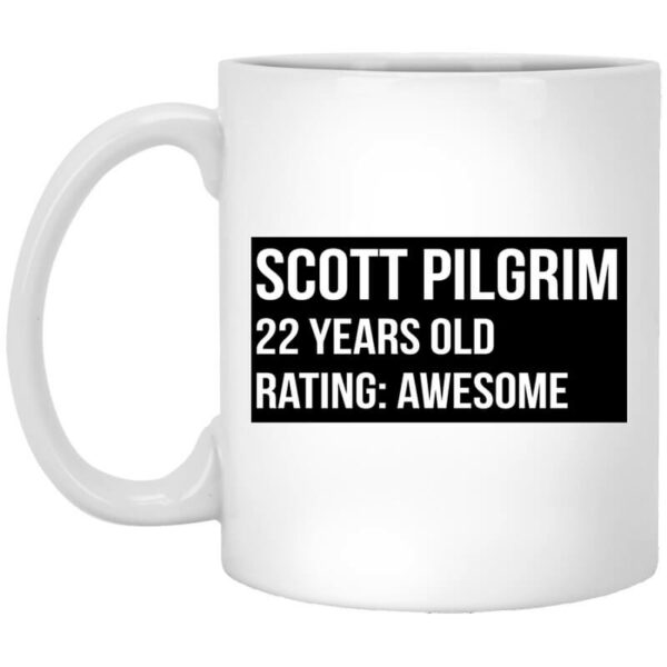 Scott Pilgrim 22 Years Old Rating Awesome Mug Shirt Sweatshirt Long Sleeve Hoodie Tank Mug