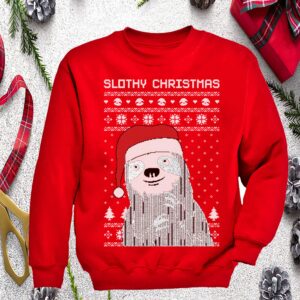 Sloth Santa Slothy Christmas Sweater