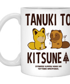 Tanuki To Kitsune Mug Shirt Sweatshirt Long Sleeve Hoodie Tank Mug 1