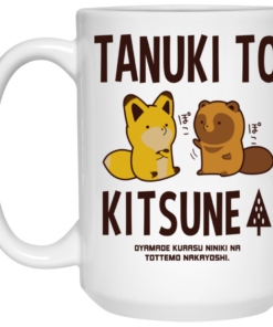 Tanuki To Kitsune Mug Shirt Sweatshirt Long Sleeve Hoodie Tank Mug 2