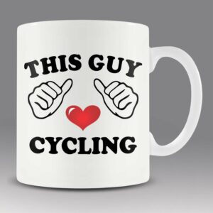 This guy loves cycling mug