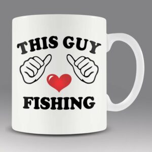 This guy loves fishing mug