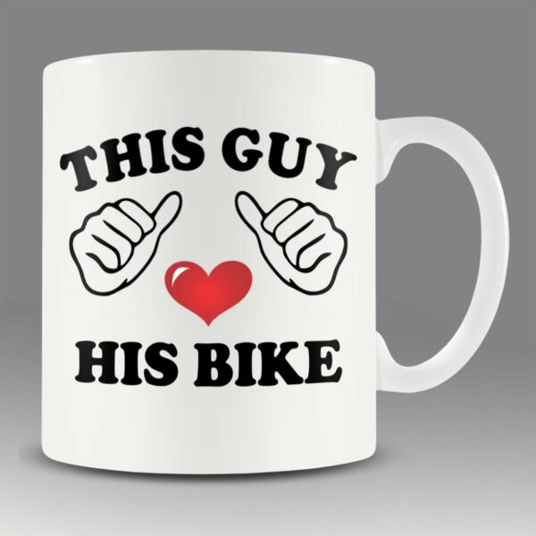 This guy loves his bike – Mug