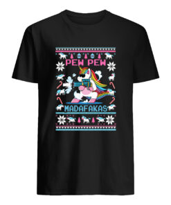 Unicorn Pew Pew Madafakas Christmas Sweatshirt 3