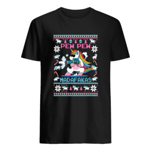 Unicorn Pew Pew Madafakas Christmas Sweatshirt 3