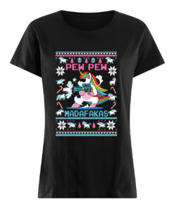 Unicorn Pew Pew Madafakas Christmas Sweatshirt 5