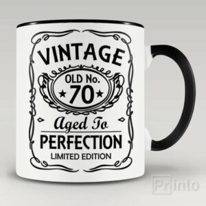 Vintage No.70 – Aged to perfection – coffee mug