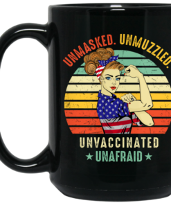 Vintage Unmasked Unmuzzled Unvaccinated Unafraid USA Flag Mug Shirt Sweatshirt Long Sleeve Hoodie Tank Mug 2