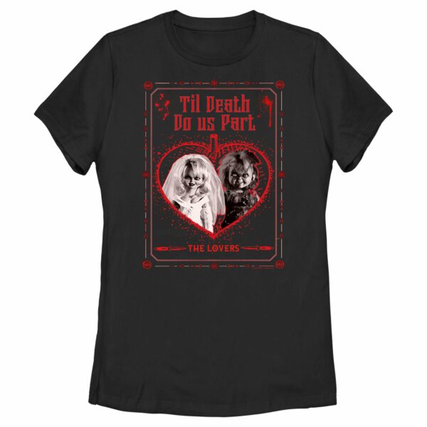 Women’s Bride of Chucky The Lovers Tarot Card T-Shirt