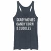 Women’s CHIN UP Halloween Candy Corn and Cuddles Racerback Tank Top