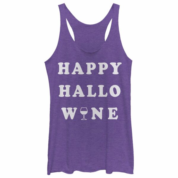 Women’s CHIN UP Halloween Happy Wine Racerback Tank Top