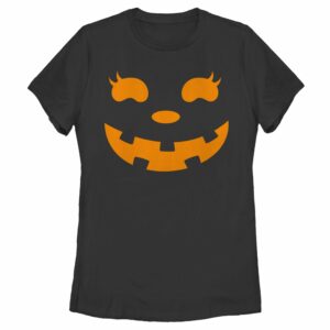 Women’s CHIN UP Halloween Jack o’ Lantern Face T-Shirt