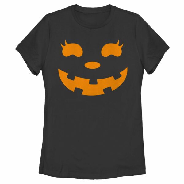 Women’s CHIN UP Halloween Jack o’ Lantern Face T-Shirt