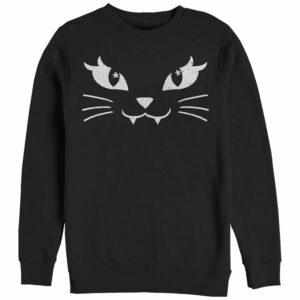 Women’s CHIN UP Halloween Kitty Cat Face Sweatshirt