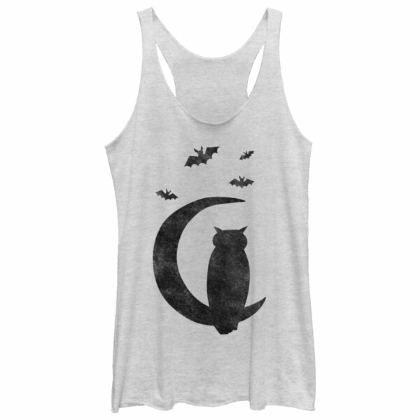 Women’s CHIN UP Halloween Moon Night Racerback Tank Top