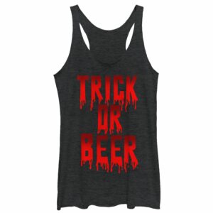 Women’s CHIN UP Halloween Trick or Beer Racerback Tank Top