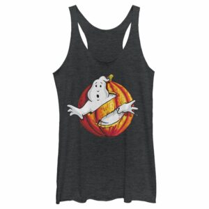 Women’s Ghostbusters Halloween Pumpkin Logo Racerback Tank Top