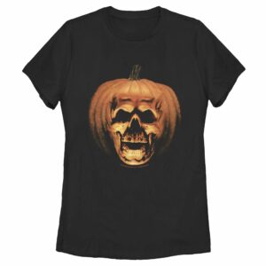 Women’s Halloween II Skeleton Carved Pumpkin T-Shirt