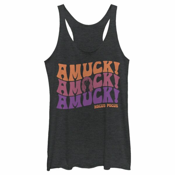 Women’s Hocus Pocus Amuck Phrase Racerback Tank Top