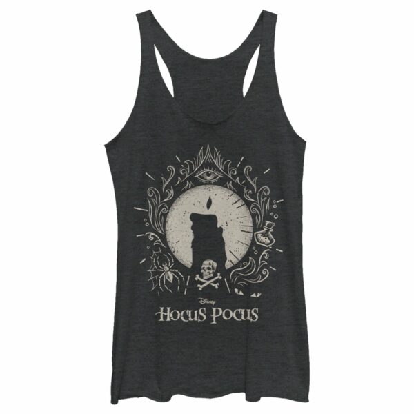 Women’s Hocus Pocus Black Flame Candle Racerback Tank Top