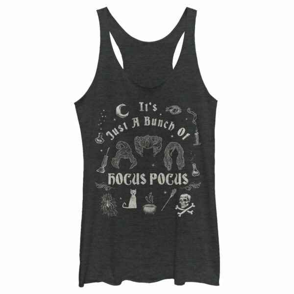 Women’s Hocus Pocus It’s Just a Bunch of Hocus Pocus Icons Racerback Tank Top