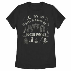 Women’s Hocus Pocus It’s Just a Bunch of Hocus Pocus Icons T-Shirt