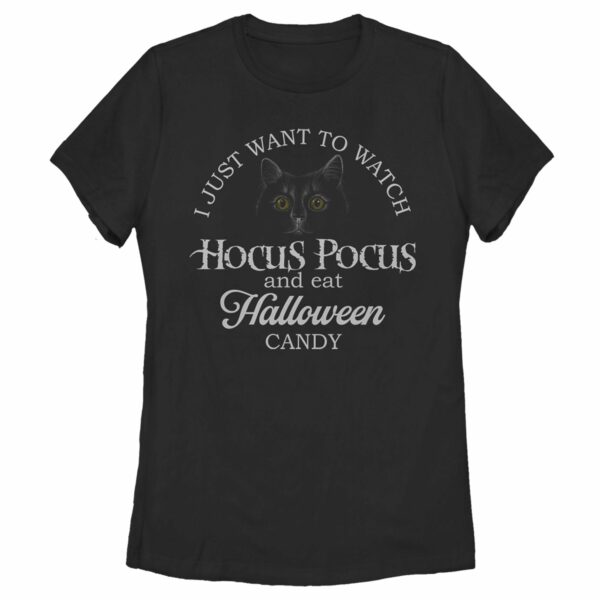 Women’s Hocus Pocus Just Want to Eat Halloween Candy T-Shirt