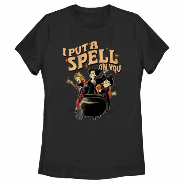 Women’s Hocus Pocus Put a Spell on You Cartoon Witches T-Shirt