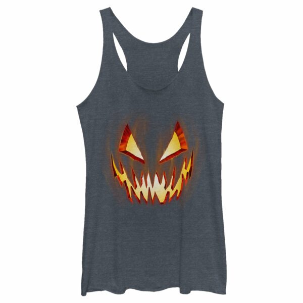 Women’s Lost Gods Evil Pumpkin Face Racerback Tank Top