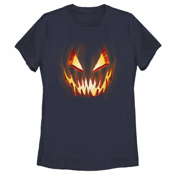 Women’s Lost Gods Evil Pumpkin Face T-Shirt