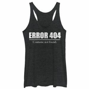 Women’s Lost Gods Halloween Error 404 Costume Not Found Racerback Tank Top