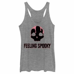 Women’s Lost Gods Halloween Feeling Spooky Skull Racerback Tank Top