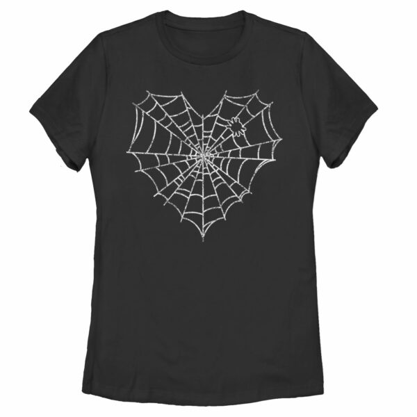 Women’s Lost Gods Halloween Heart Spider Web T-Shirt