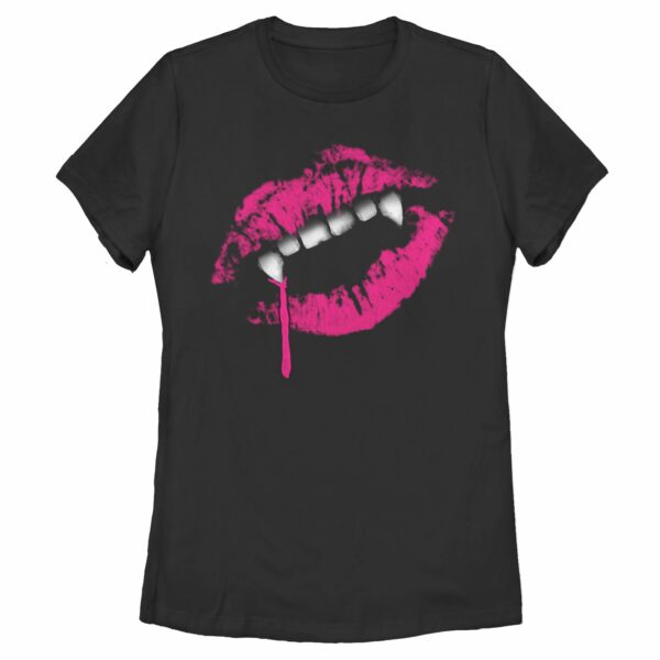 Women’s Lost Gods Halloween Lipstick Vampire Fangs T-Shirt