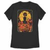 Women’s Lost Gods Halloween Retro Cat Scene T-Shirt
