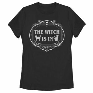 Women’s Lost Gods Halloween The Witch Is In Cats T-Shirt