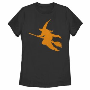 Women’s Lost Gods Halloween Witch on a Broomstick T-Shirt